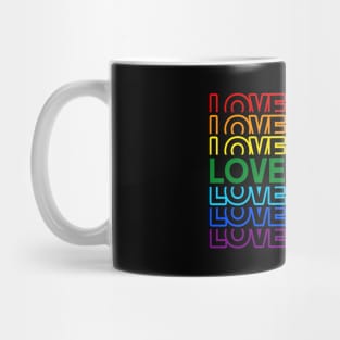 Love is Love Rainbow Pride Shirt, LGBTQ, Gay Shirt, Lesbian Shirt, Gift for Gay Lesbian, Queer Pride Month Mug